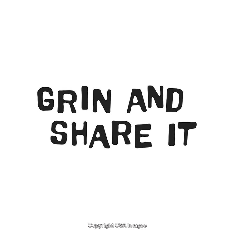 Inspirational Text Illustration Promoting Positivity and Sharing with Bold Lettering
