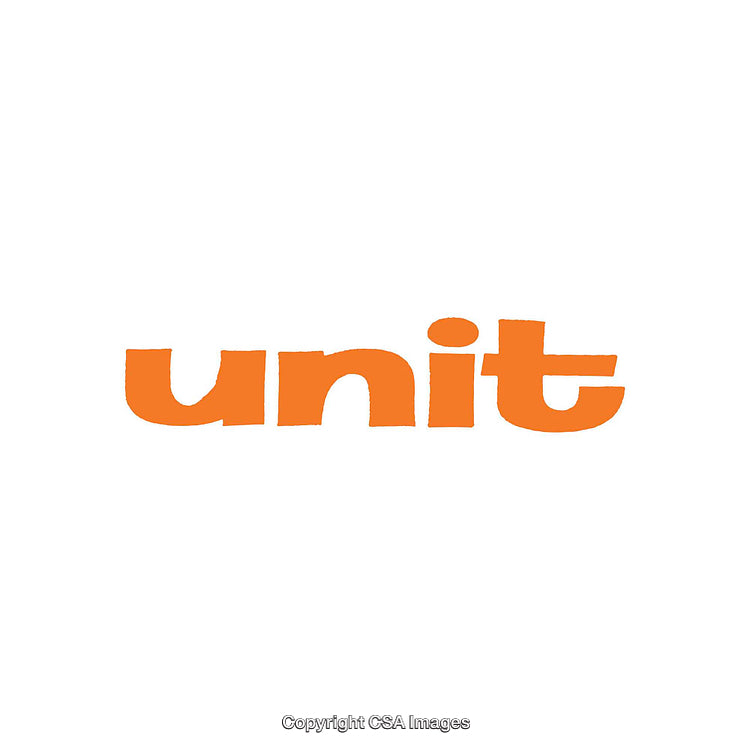 Orange Typography Design Featuring the Word 'Unit' on a White Background