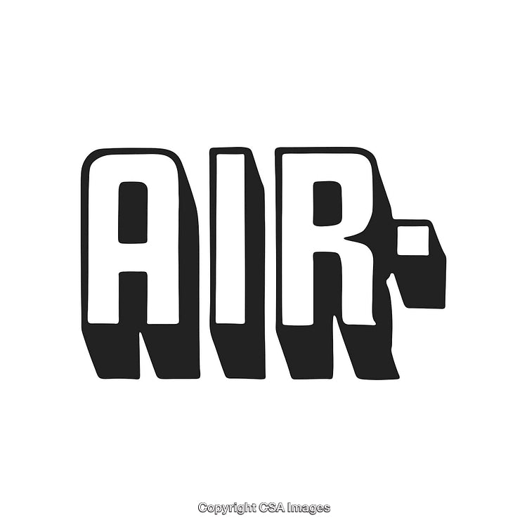 Bold Stylized Air Typography Design with Striking Three-Dimensional Effect