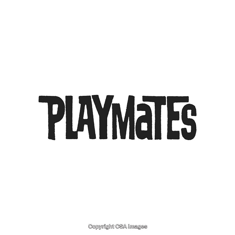 Bold Black Playful Text with Playmates in Quirky Design