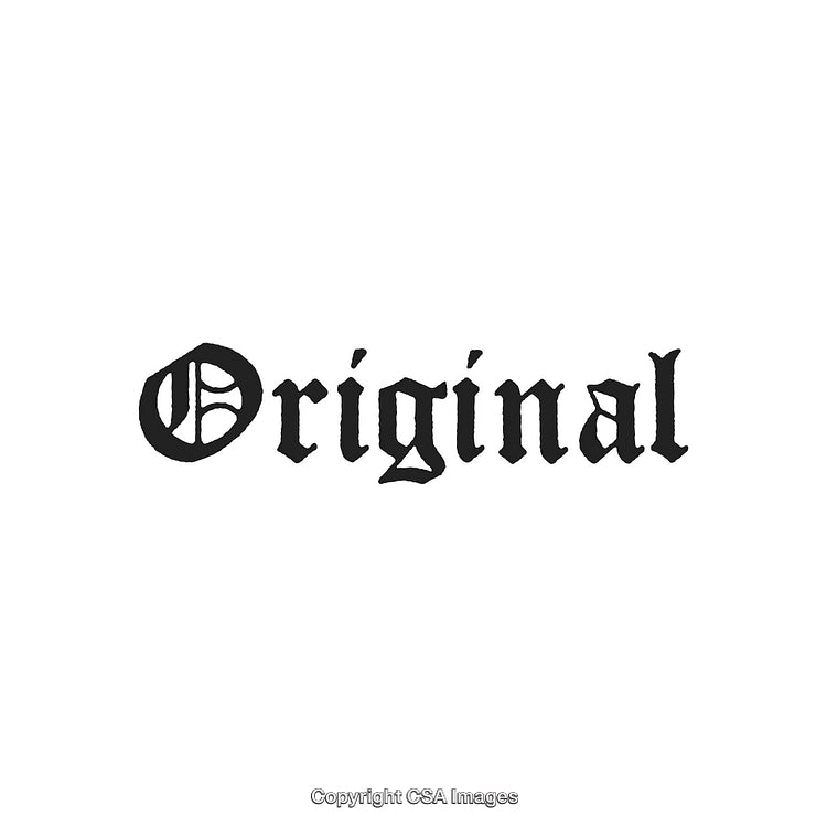 Stylized Blackletter Typography Showing 'Original' Text on a Clean White Background