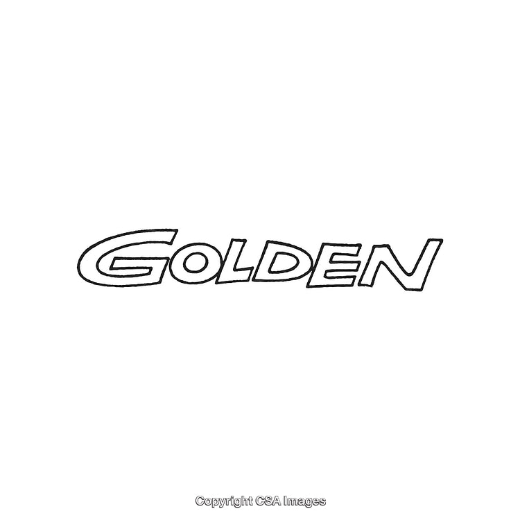 Stylized Black and White Text Artwork Featuring the Word Golden