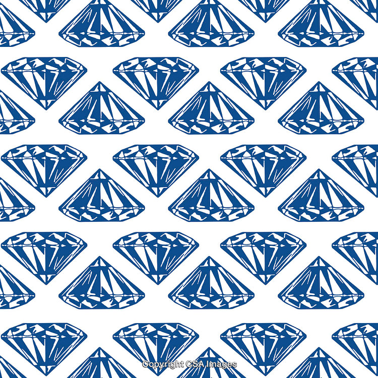 Elegant Blue Diamond Pattern on a White Minimalist Background