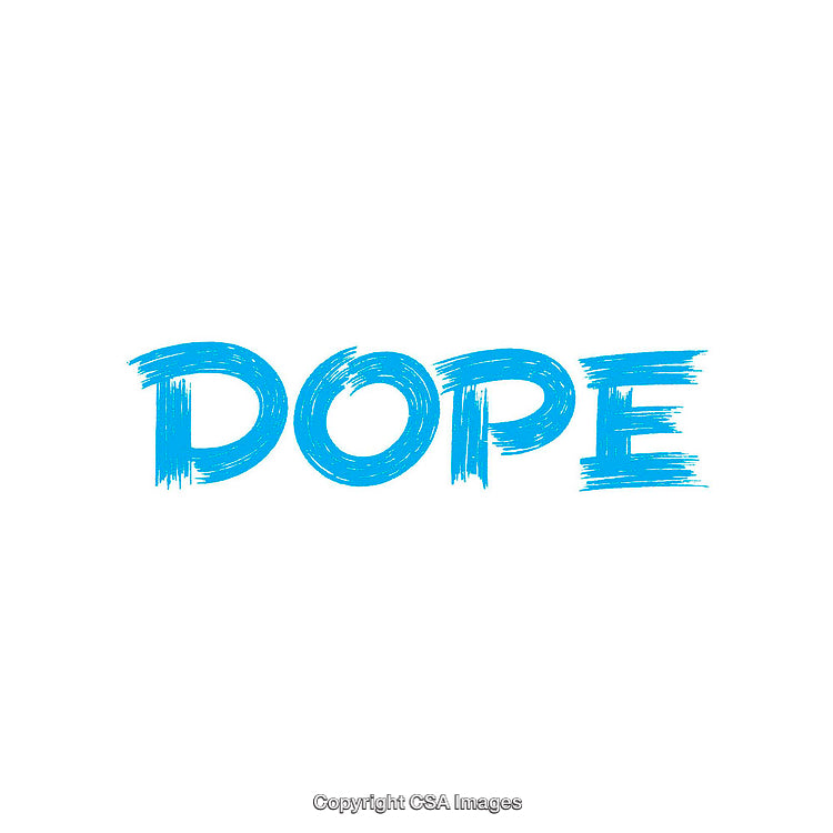 Blue Brushstyle Typography Design Featuring the Word 'Dope' in a Bold Style