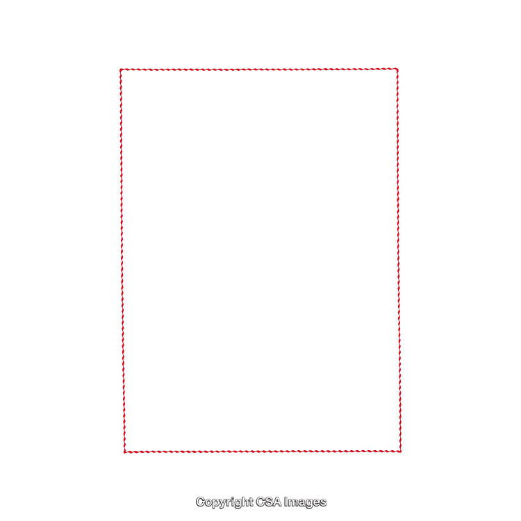 Minimalistic Red Dotted Frame on White Background