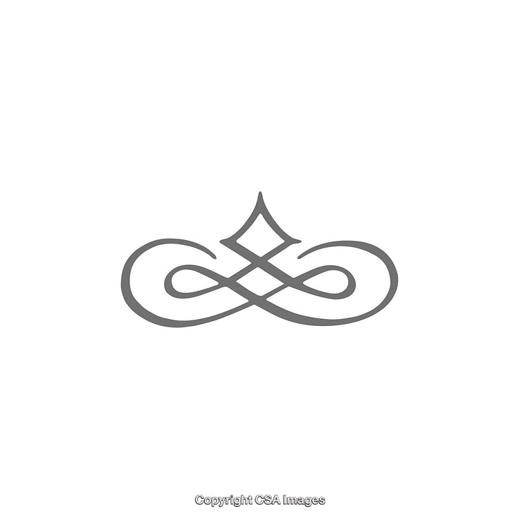 Ornamental Filigree Swirl Line Design with Elegant Symmetrical Patterns