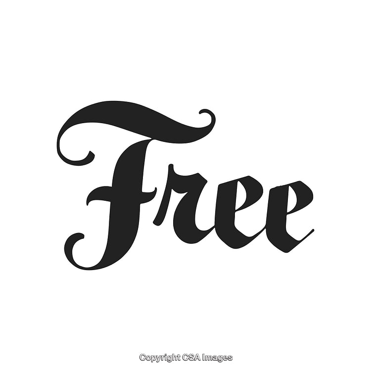 Elegant Typography Design Featuring the Word 'Free' in Bold Script Letters