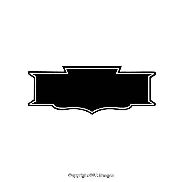 Elegant Black and White Decorative Border Design Isolated on White Background