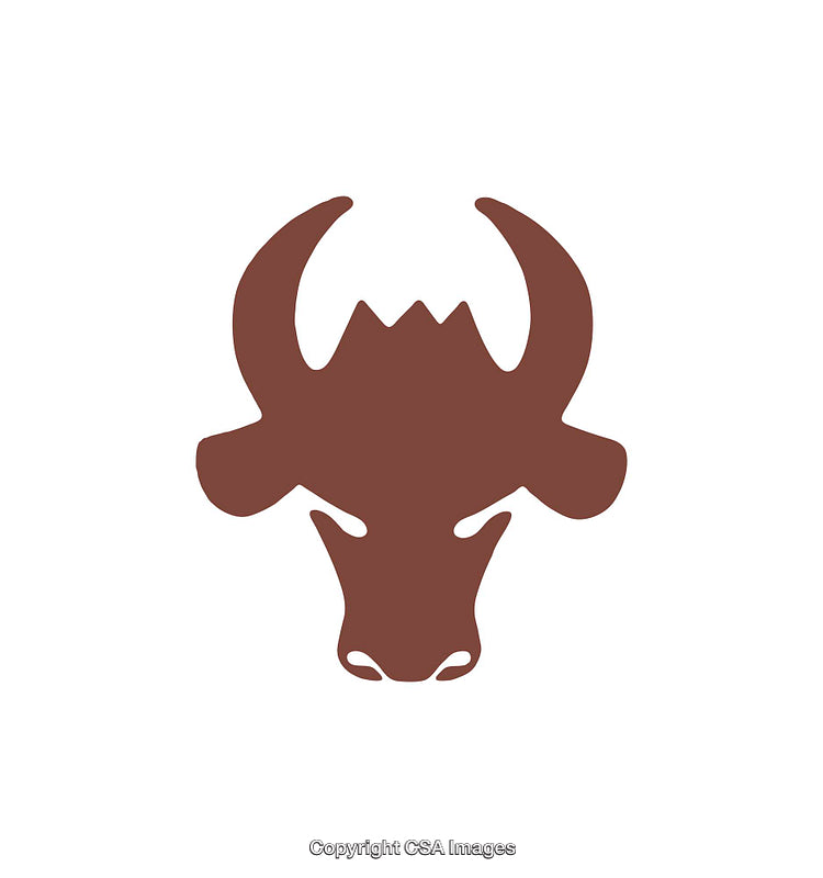 Minimalistic Brown Bull Icon for Nature and Agriculture Themes