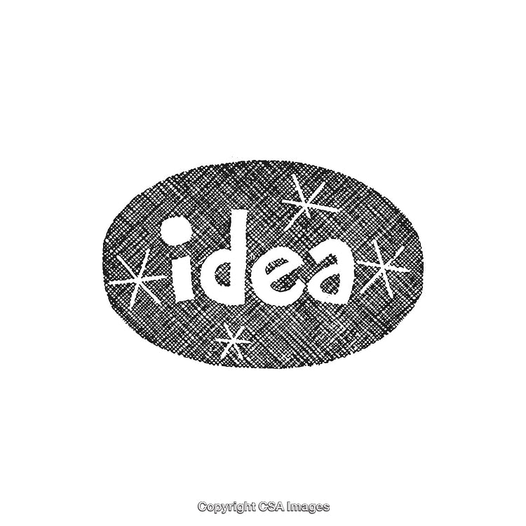 Creative Typography Design Featuring the Word 'Idea' With Decorative Elements