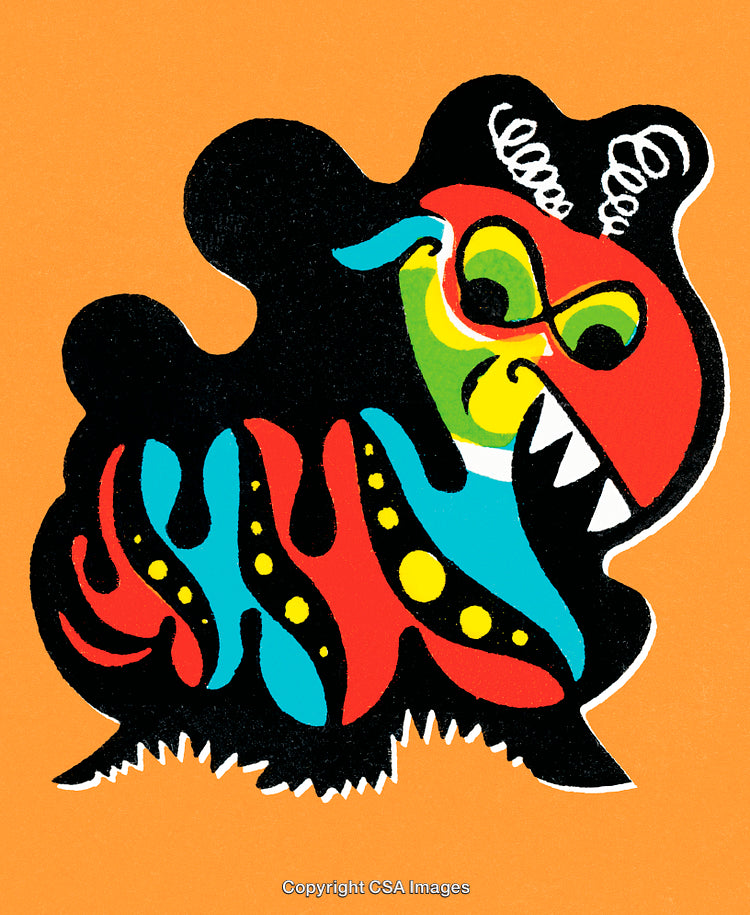Vibrant Abstract Illustration Featuring Playful Colors and Shapes