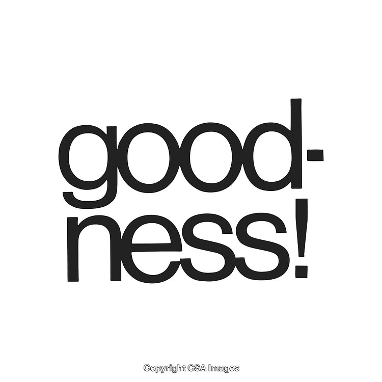 Bold Typography Featuring the Creative Word Design 'Goodness' in Black Text