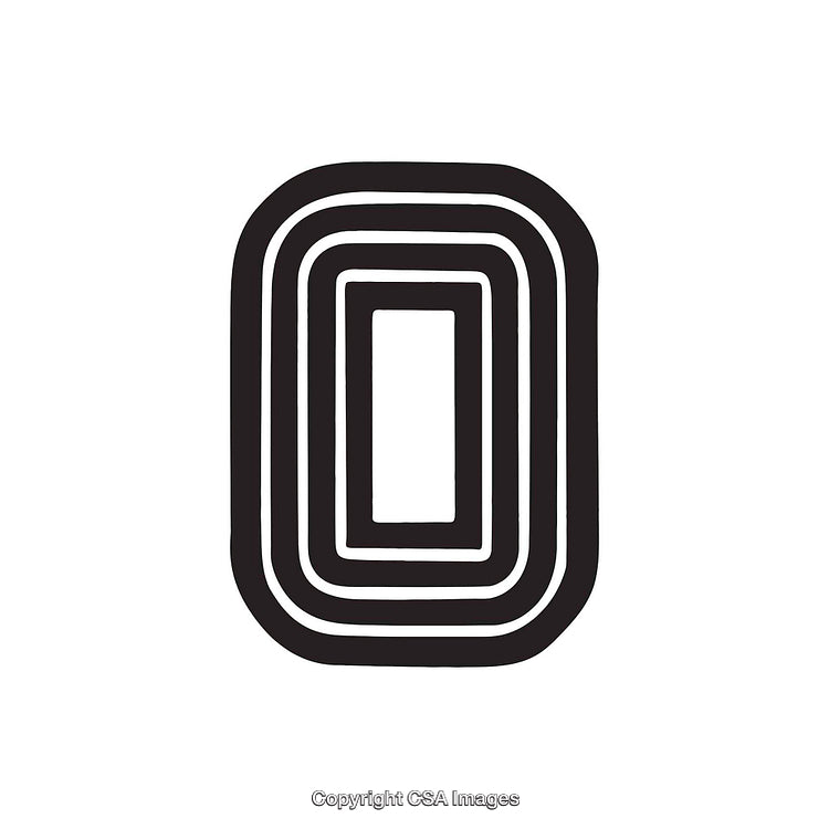 Minimalist Illustration of Letter O With Modern Graphic Design Style