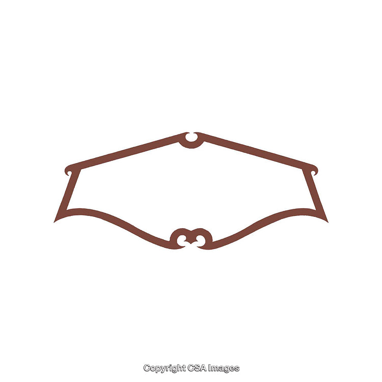 Minimalistic Decorative Frame Design With Ornate Edges on White Background