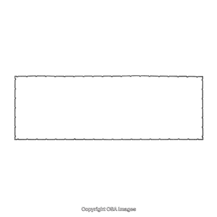 Rectangular Black And White Border Illustration on Clean White Background