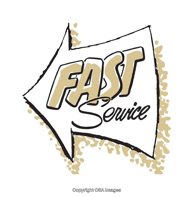 Stylized Illustration Representing Fast Service and Timely Completion
