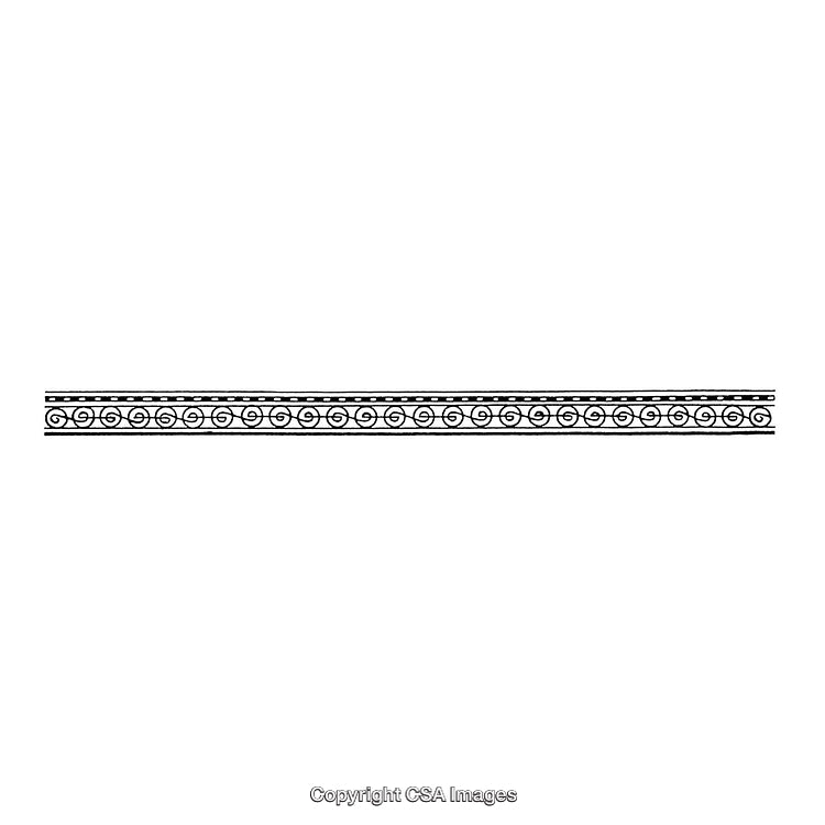 Elegant Black And White Decorative Border With Intricate Swirl Patterns
