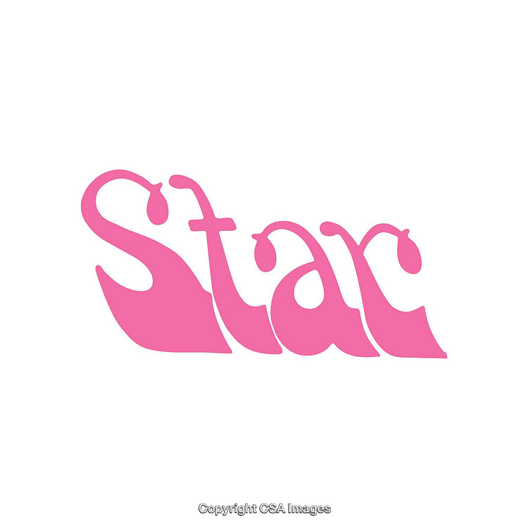 Pink Stylized Word Art Featuring the Word 'Star' on a White Background