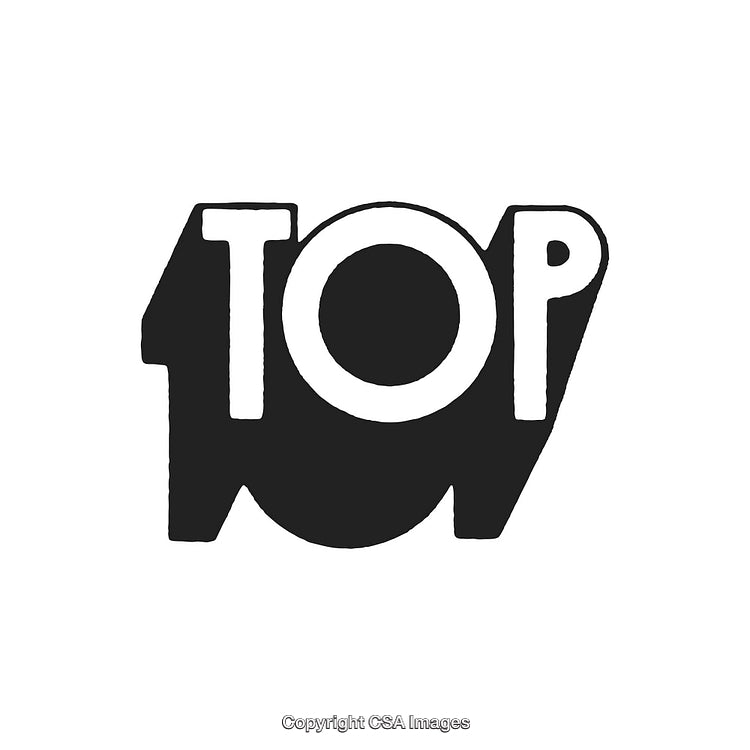 Top Ten Logo Design in Bold Black and White Style