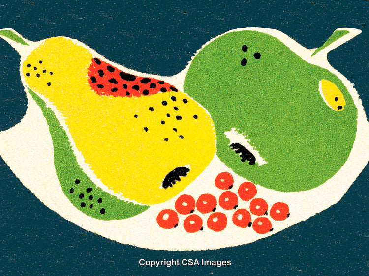 Colorful Hand-Drawn Illustration of Fruits With Vibrant and Artistic Style
