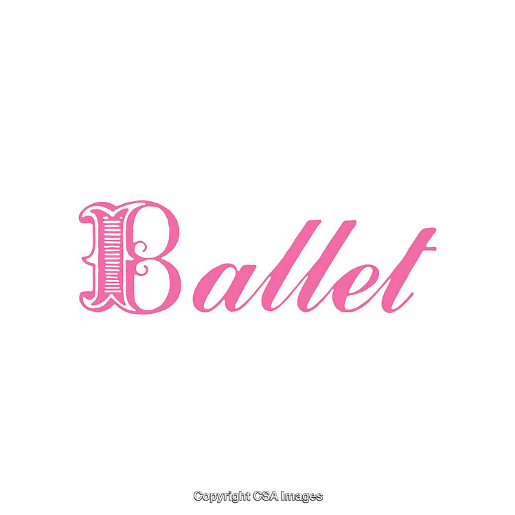 Elegant Typography Design Featuring the Word Ballet in Pink Decor