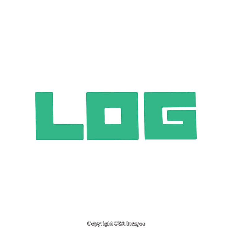 Green Bold Text LOG Against A Plain White Background