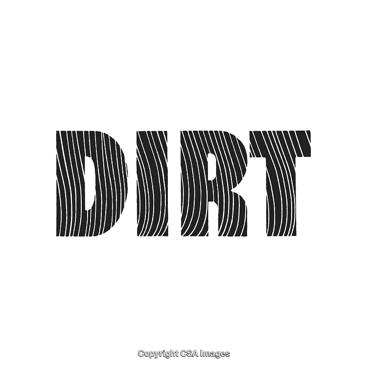 Isolated Bold Artistic Text Design Featuring the Word Dirt in Unique Style