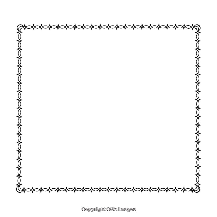 Simple Black and White Rectangular Border Frame Design