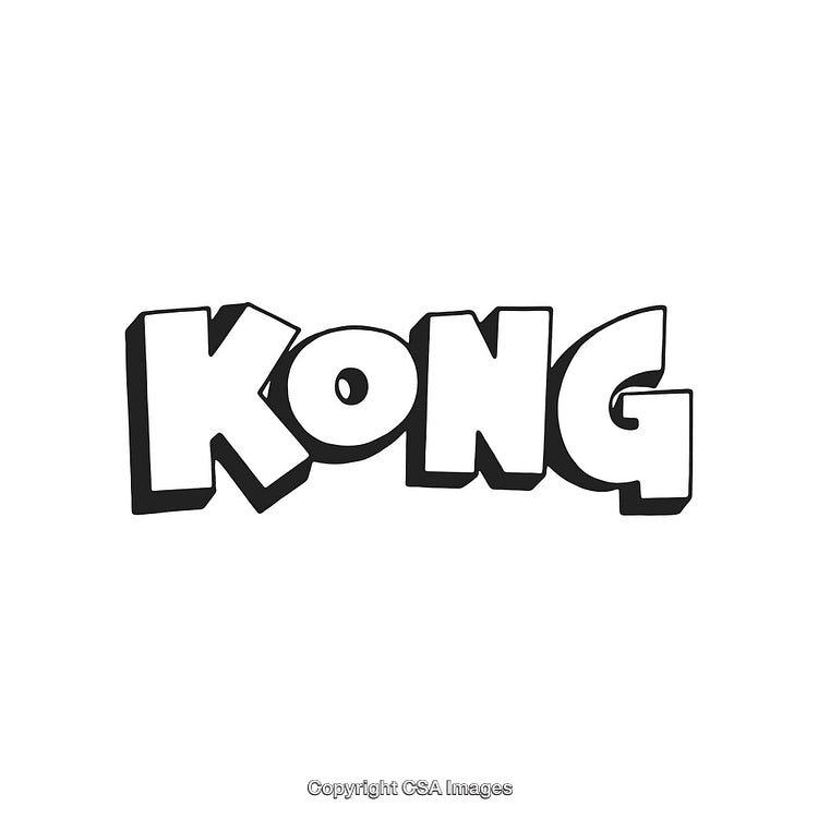 Black and White Cartoon Style Text Graphic with Bold Font Design