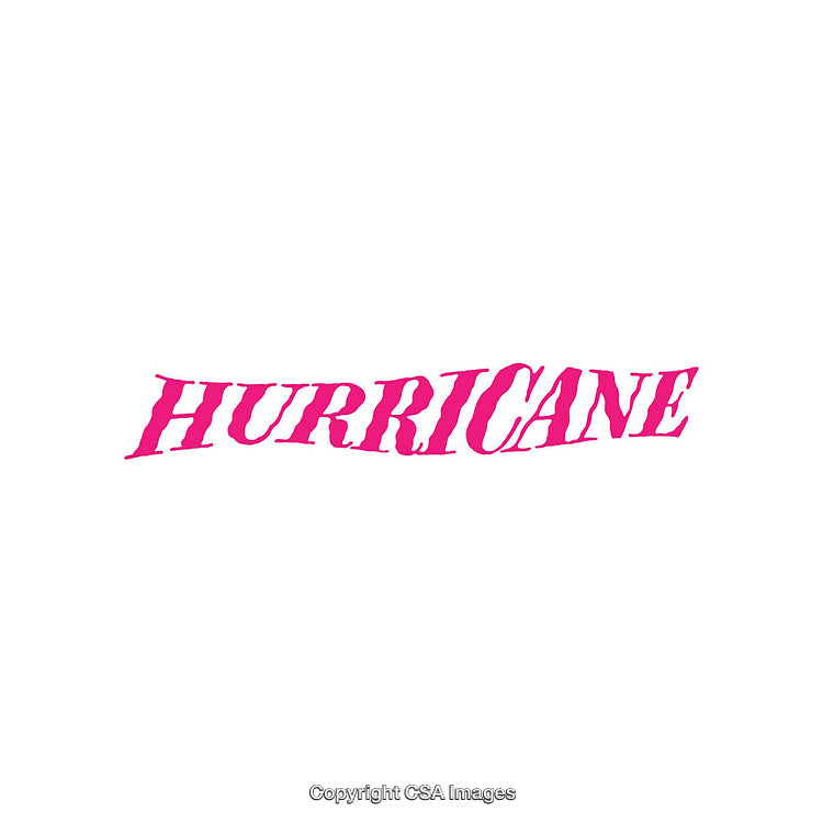 Bold Pink Hurricane Text on a Clean White Background