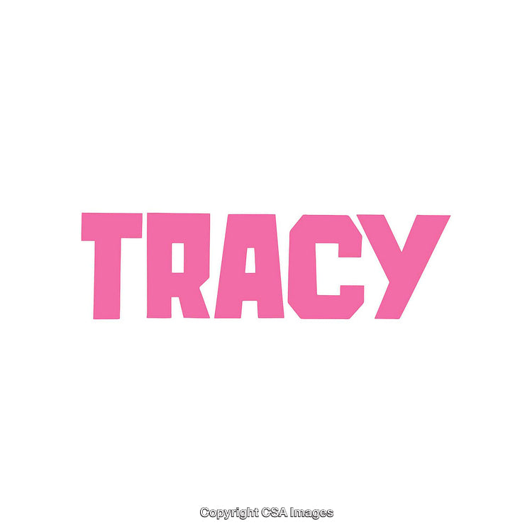 Bold Pink Text Displaying "Tracy" on a White Background