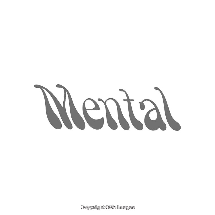 Hand-Drawn Stylish Font Spelling Mental in Artistic Design
