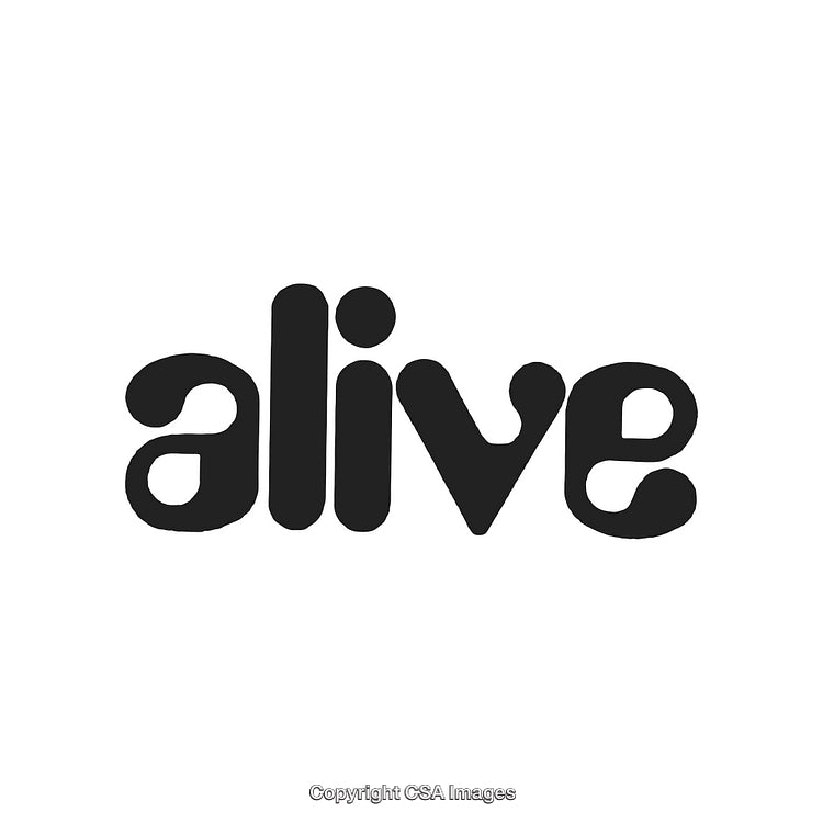 Bold Graphic Typography Design Featuring the Word 'Alive' in Stylish Font
