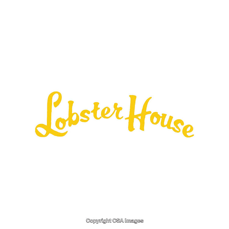 Golden Typographic Lobster House Logo with Distinctive Stylish Design Elements