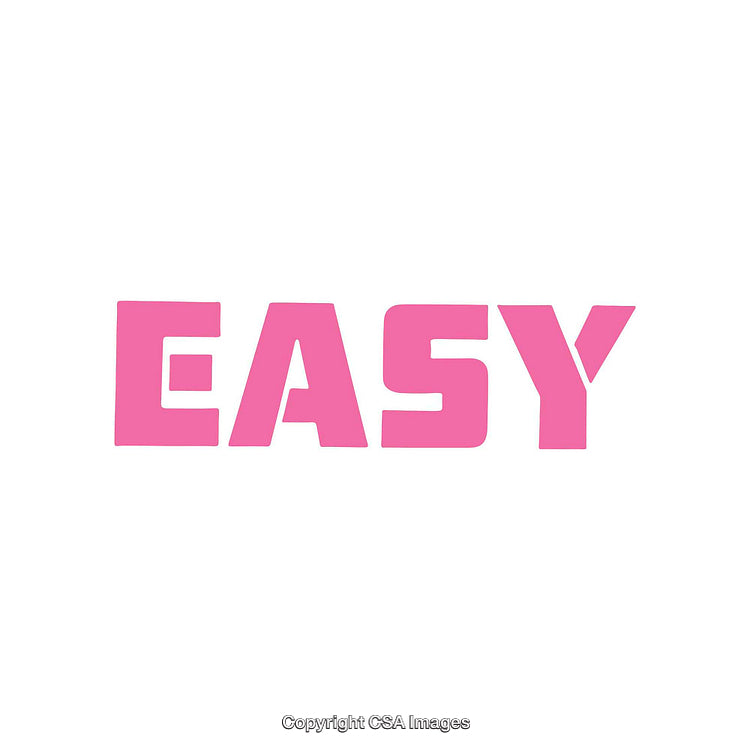 Bold Pink Easy Text on Bright White Background
