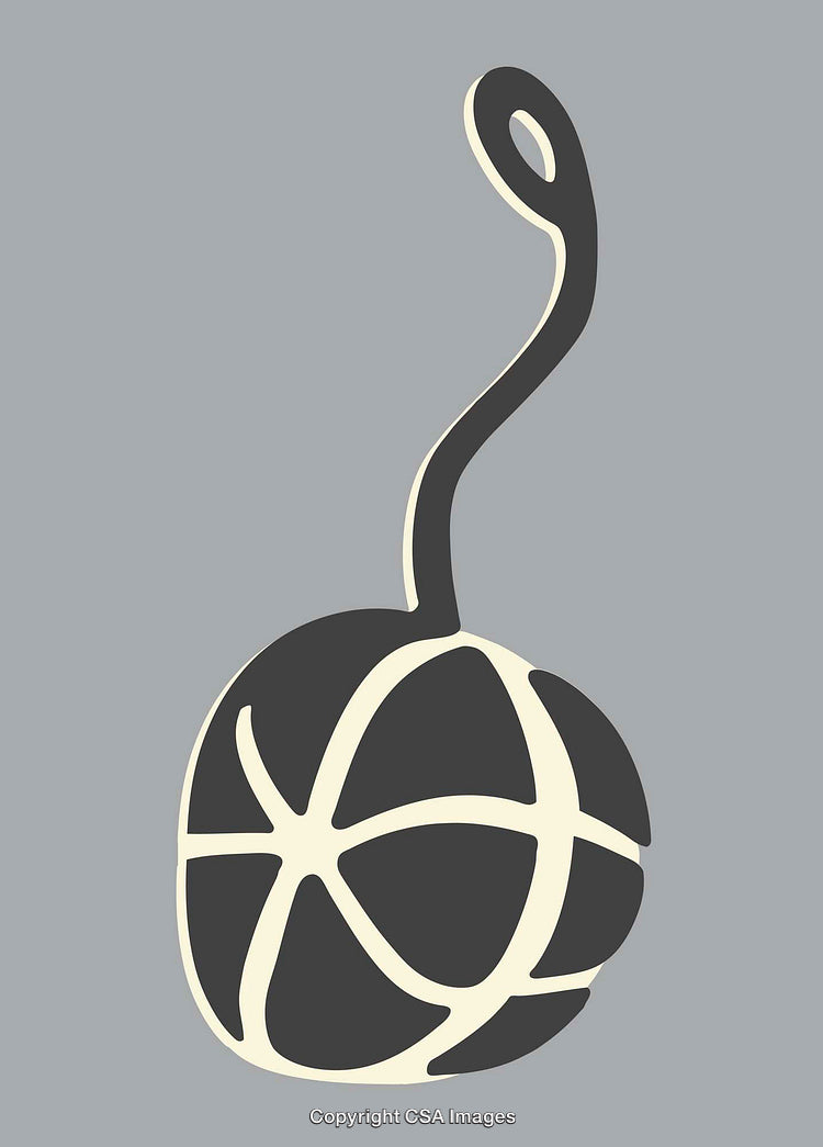 Abstract Modern Line Art of a Curved Object with Organic Shapes