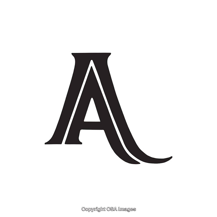 Elegant Artistic Design of the Letter A Featuring Decorative Lines