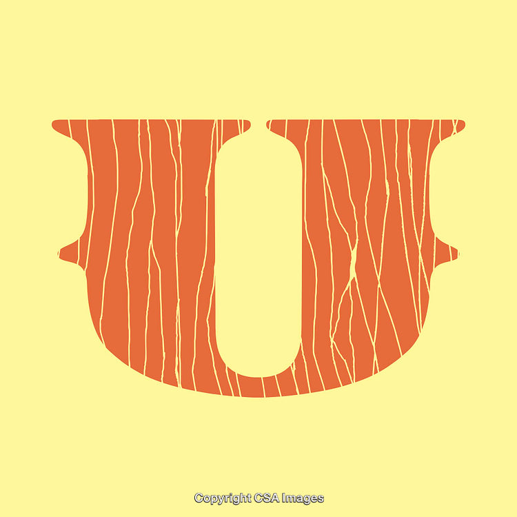 Creative Wooden Grain Design In The Shape Of The Letter U