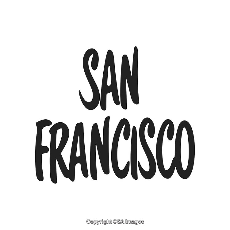 Calligraphic Art Featuring the San Francisco Text in Bold Letters