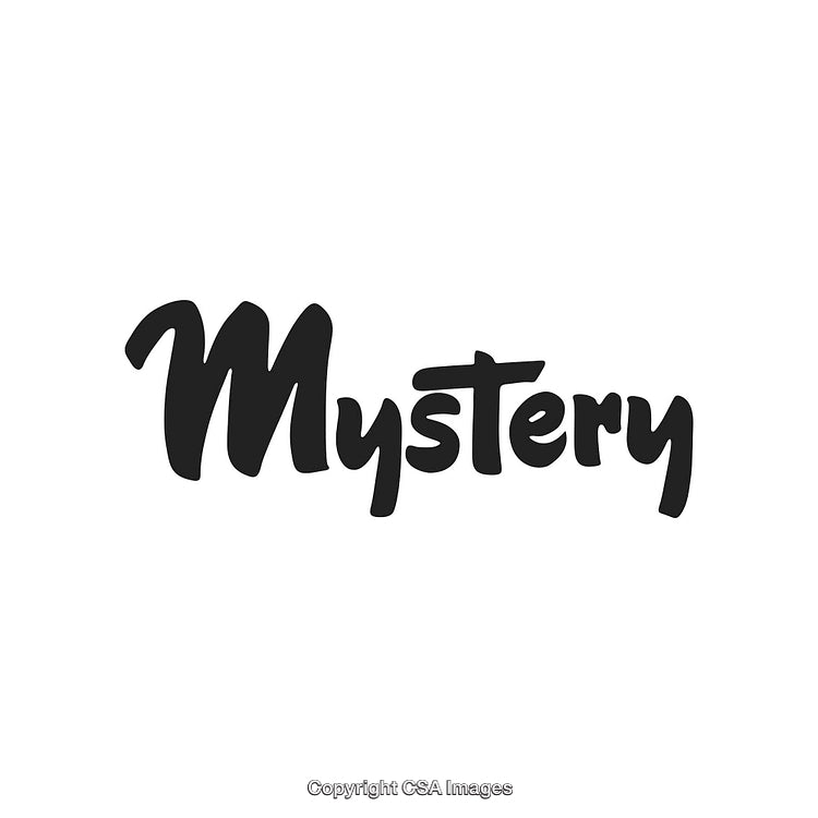 Mystery Handwritten Text Design on White Background
