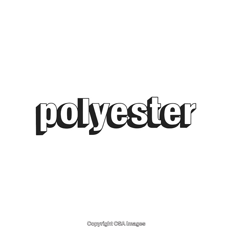 Bold Typography of the Word Polyester in Monochromatic Style