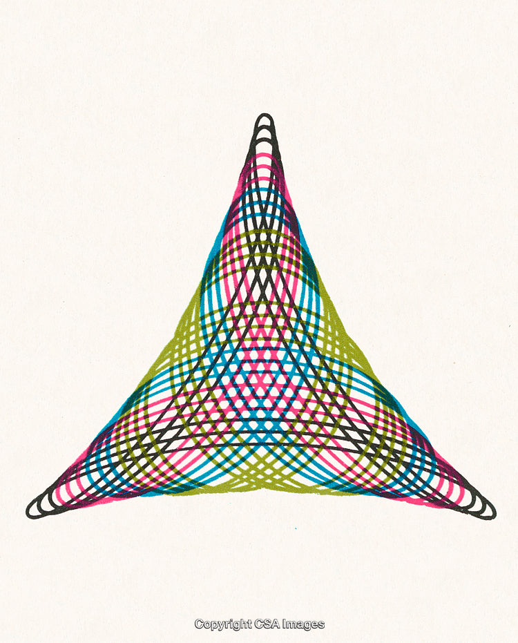 Colorful Geometric Abstract Design Featuring Intersecting Lines and Shapes
