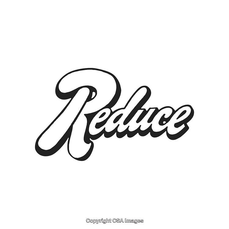 Stylized Text Design with the Word 'Reduce' in Bold Script
