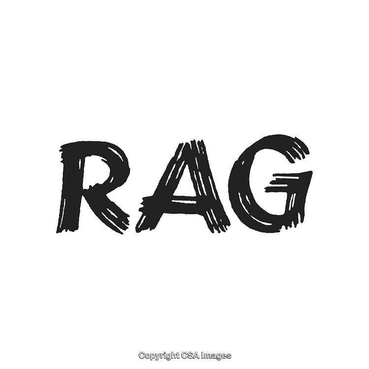 Creative Hand-Drawn Brush Script Representing the Word 'Rag' in Bold Style