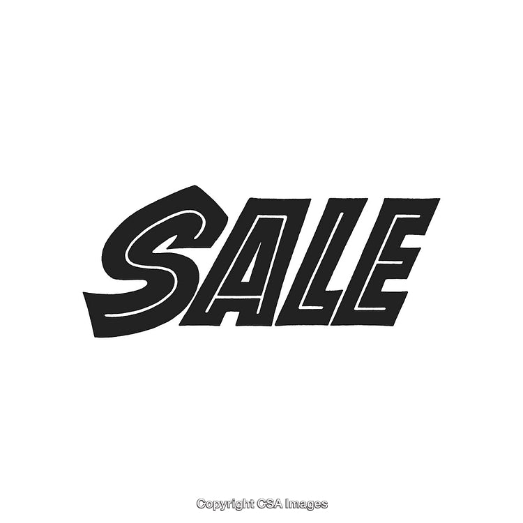 Black Bold Sale Text on a White Background for Discount Promotions