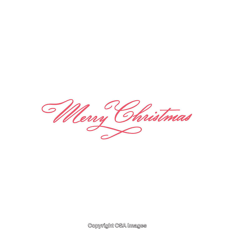 Elegant Calligraphy Merry Christmas Text on White Background