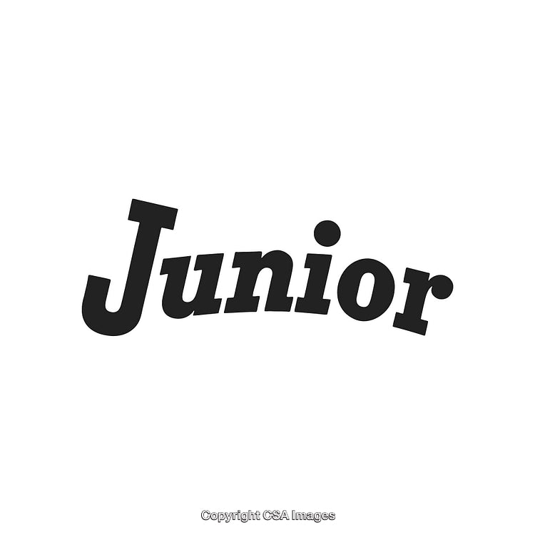 Junior Text Design in Bold Black Lettering With a Clean Background