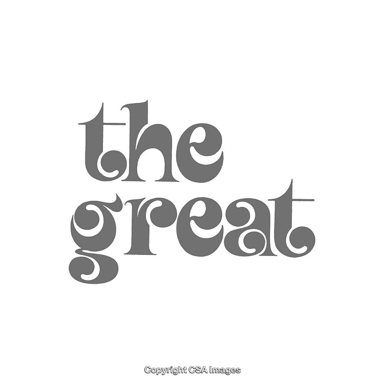 Vintage Style Text Design Saying The Great in Retro Font