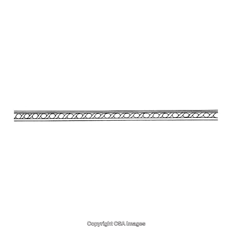 Black And White Decorative Border Design With Interlocking Loops and Lines