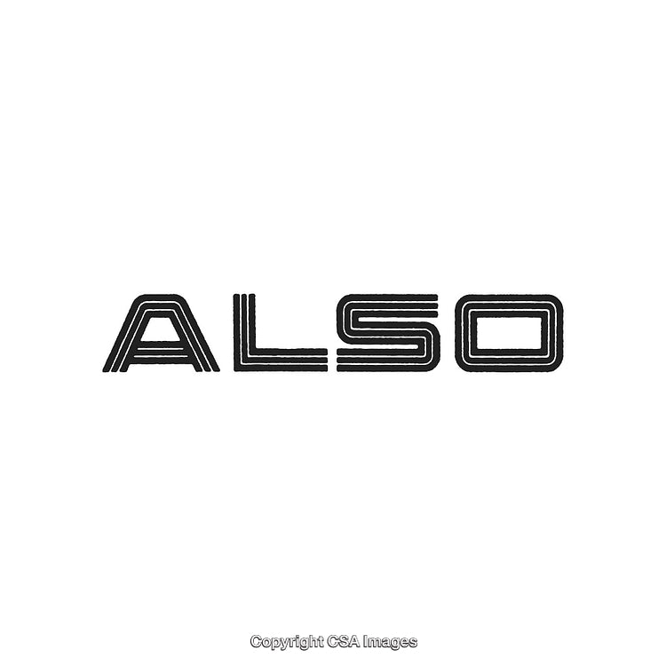 Modern Artistic Design Featuring Stylized Typography of the Word Also